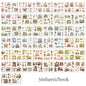 4Style 50Sheets/pack earthly series sticker book for DIY handbook diary phone case calendar photo frame Laptop decoration
