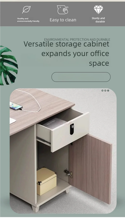 Popular Office Computer Study Desk with Drawer Wooden Design for Study and Work  boss office desk
