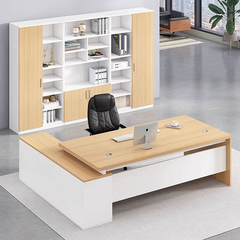 Wooden Professional Office Desk Vintage Simple Irregular Living Room Office Desk Modern Escritorio Oficina Trendy Furniture