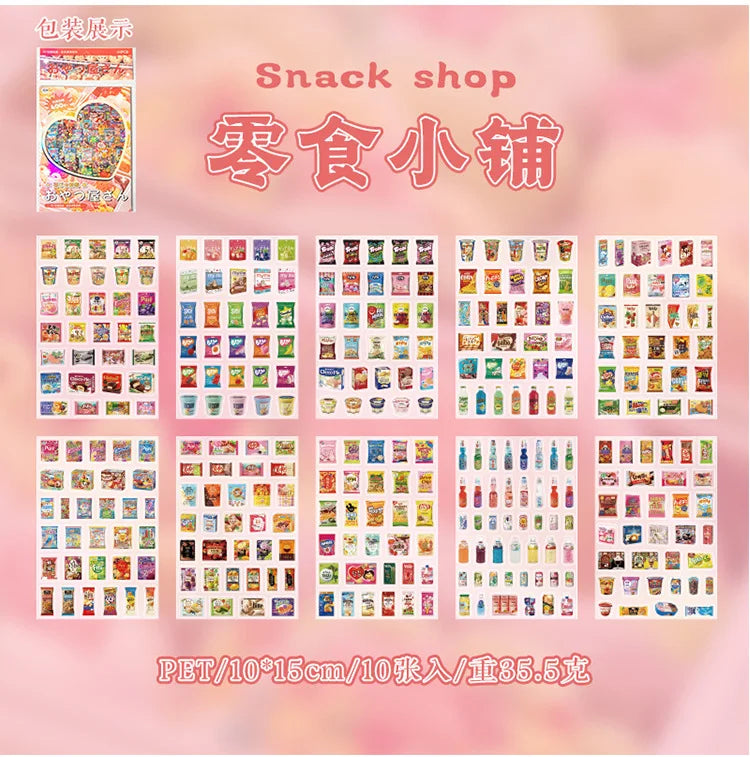 Mr. Paper, 10pcs/pack,cute Mini Stickers for Animal Food and Beverage,scrapbook,photo Frame,phone Case,diary Decoration Stickers
