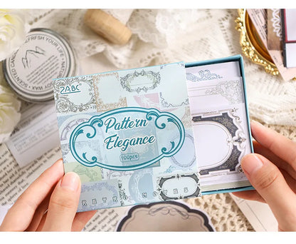 Mr. Paper, Retro Writing Bordered Message Paper, Scrapbook Supplies, Desktop Message, Decorative Notebook Photo Frame 100pcs