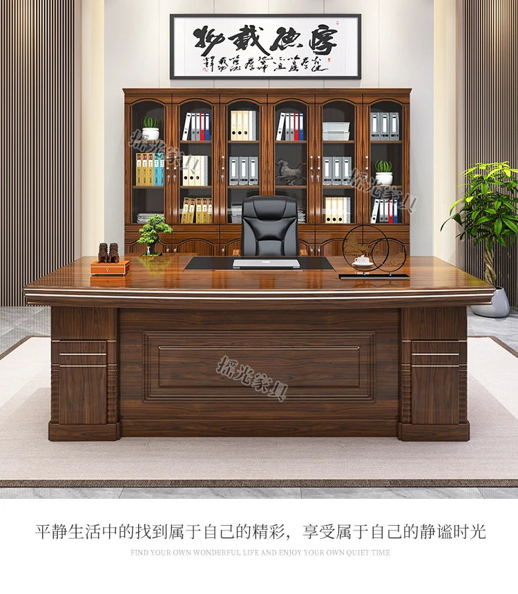 Modern Wooden Office Desk Storage Design Multifunctional Nordic Office Desk Gaming Computer Meuble Bureau Commercial Furniture