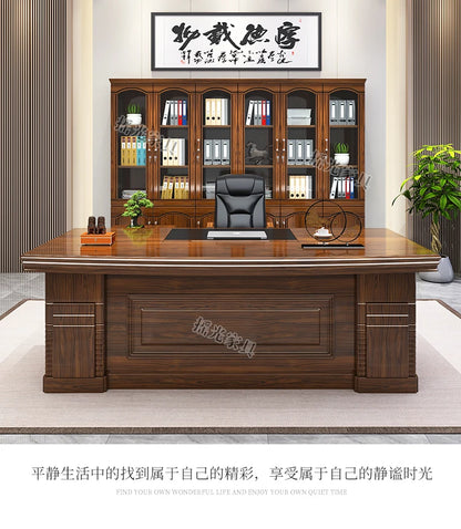 Modern Wooden Office Desk Storage Design Multifunctional Nordic Office Desk Gaming Computer Meuble Bureau Commercial Furniture