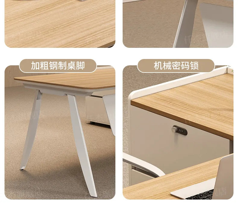 Wooden Study Office Desk Modern Computer Space Saving Luxury Design Safe Office Desk Aesthetic Mesa Ordenador Room Furniture