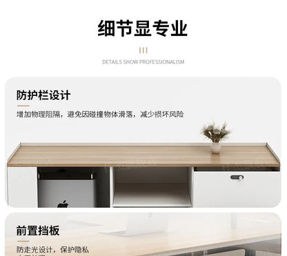 Wooden Study Office Desk Modern Computer Space Saving Luxury Design Safe Office Desk Aesthetic Mesa Ordenador Room Furniture