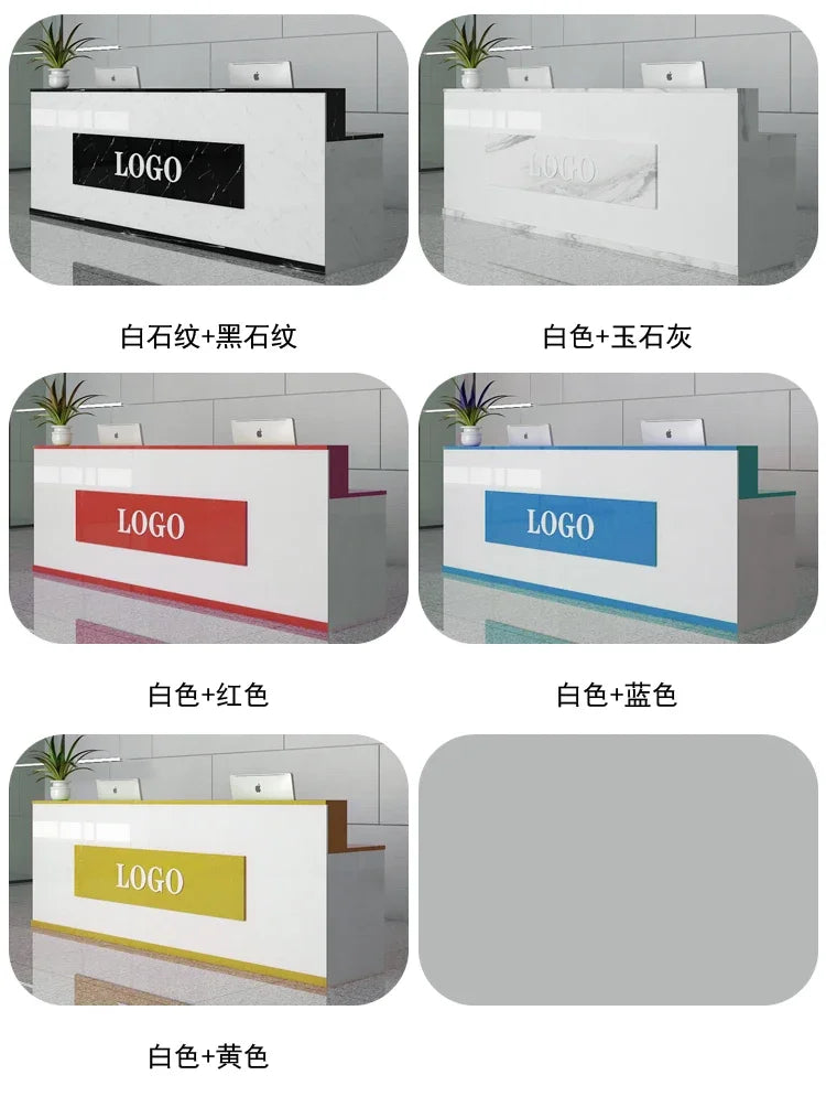 Office Design Reception Desks BeautyModern Checkout Counter Reception Desks Luxury Salon Mostrador Negocio Commercial Furniture