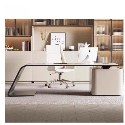Boss's Desk, Baked Paint Craftsmanship, Office Desk, Modern and Simple Atmosphere, High-end Creative Desk, Light Luxury Style