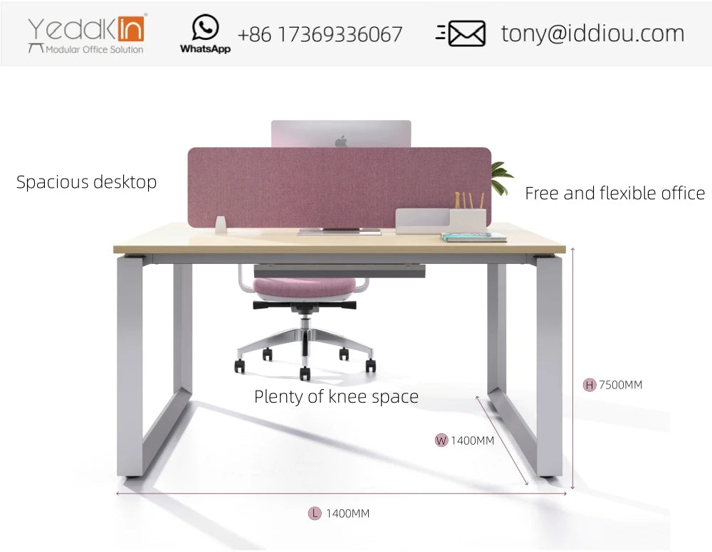 Wholesale High Quality Modern Office Tables Employee Office Desk Standing Computer Table for Commercial Furniture