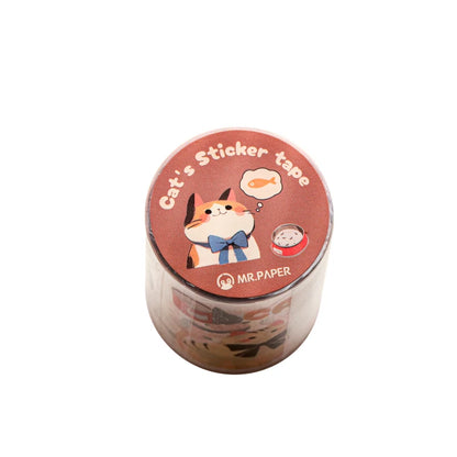 Mr Paper 2rolls/bag kawaii cat and dog diary series tape cute style handbook tape DIY diary photo frame phone case