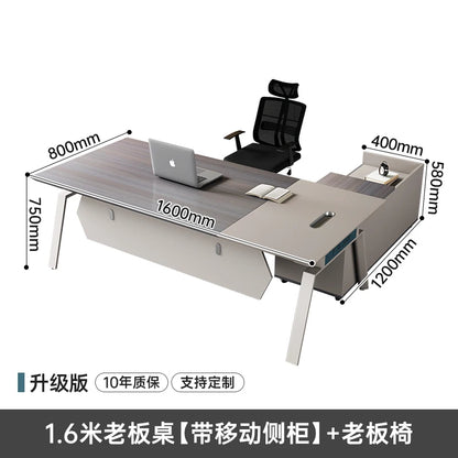Living Room Lshaped Office Desk Luxury Design Chinese Style Fashion Office Desk Interior Escritorio Oficina Postmodern Furniture