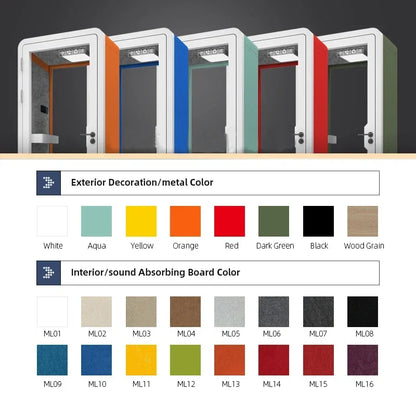 Portable Soundproof Office Cabin, Mobile Office, Soundproof Reading Room, with Ventilation System, Suitable for Indoor Use
