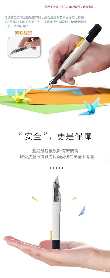 SDI Anti-shaking Utility Knife Automatic Locking box cutter cute RetracCtable cuchillos For Wallpaper Sculpture Snap Off Cutting
