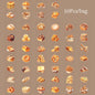 4Style 50Pcs/bag Afternoon Cafe Theme Box Set Stickers Creative Material Decoration DIY Handbook Scrapbook Photo Frame Glasses