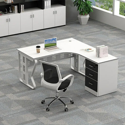 Modern 1.4m L/T Shape Wooden Office Desk for 4 People Modular Design Home and School Usage  boss office desk