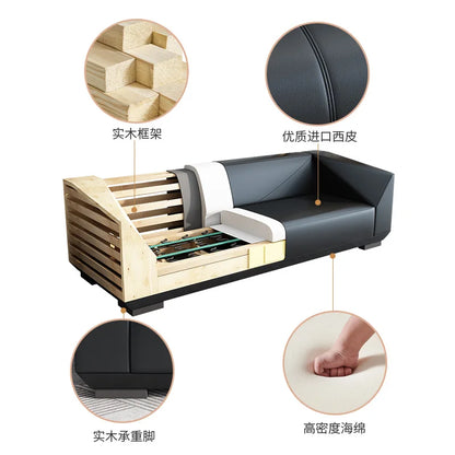 Office Sofa Simple Modern Three-person Minimalist Office Sofa Leisure Meeting Business Reception Coffee Table Combination