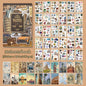 1Style 50Pcs/book travel theme material book DIY handbook scrapbook photo frame diary envelope decoration