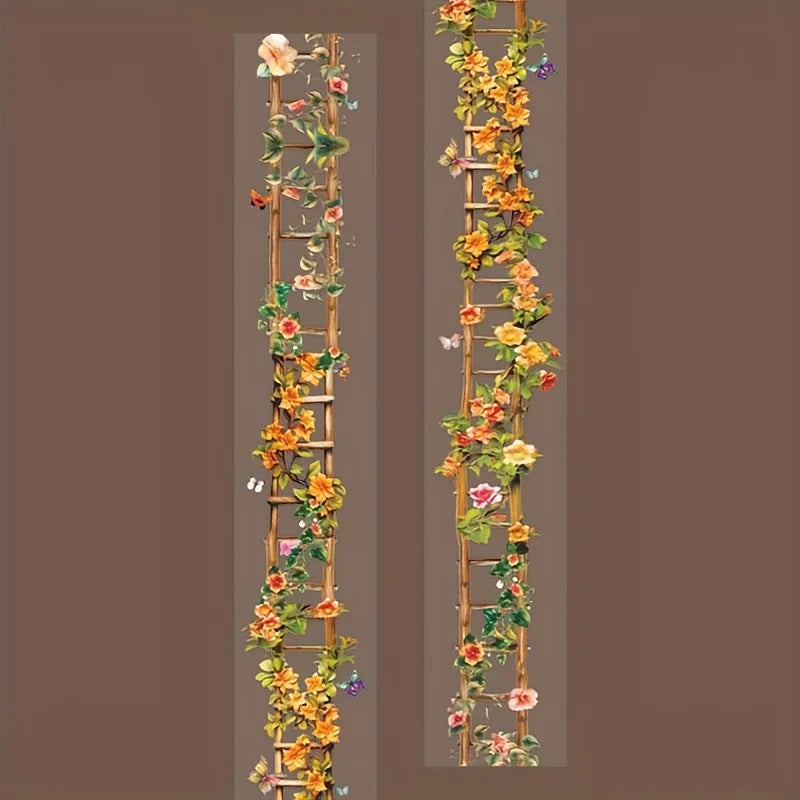 Mr. Paper, 200cm/roll, Flower, Branch, Leaf, Vine Theme Tape, Scrapbook, Photo Frame, Diary, Decorative Sticker Tape