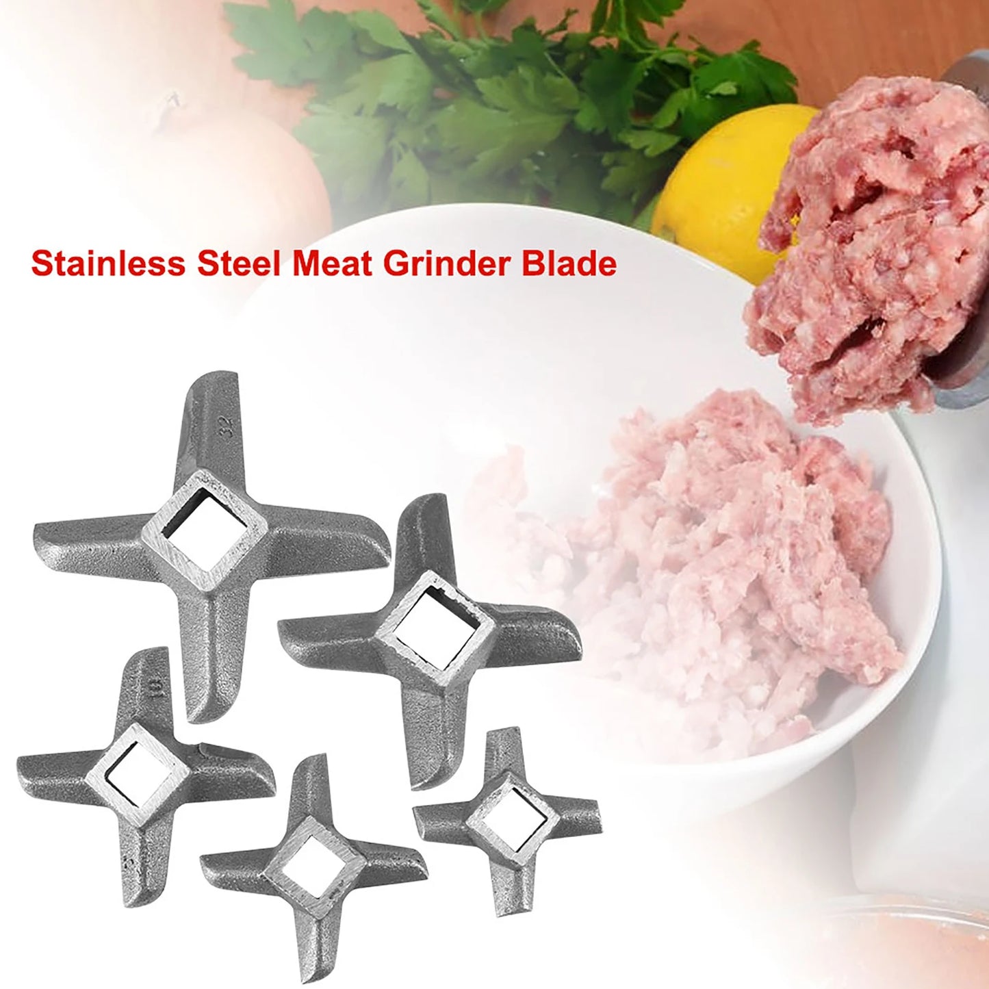 Mincer Blade Cross shaped Professional Steel Kitchen Food Meat Grinder Blade Mincers Cutter Part