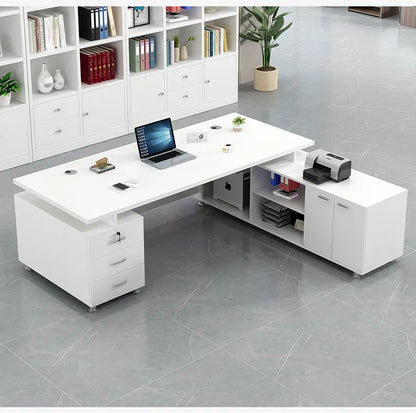 Aesthetic Modern Office Desk Creative Save Space Big Size Fashion Safe Office Desk Professional Mesas Escritorio Home Products