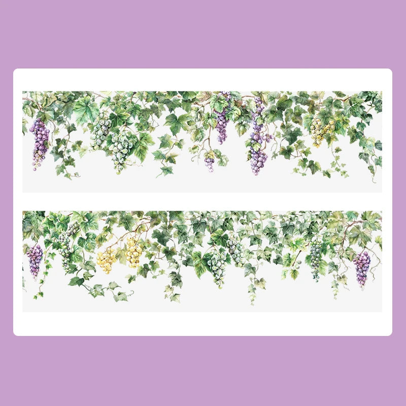 Mr. Paper, 200cm/roll, Flower, Branch, Leaf, Vine Theme Tape, Scrapbook, Photo Frame, Diary, Decorative Sticker Tape