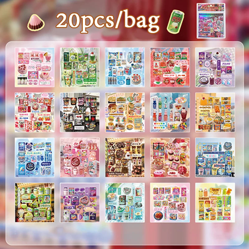 Mr. Paper 45 Sheets/book Creative Sticker Book Used of DIY Phone Case Photo Frame Album Scrapbook Retro Decoration Art Stickers
