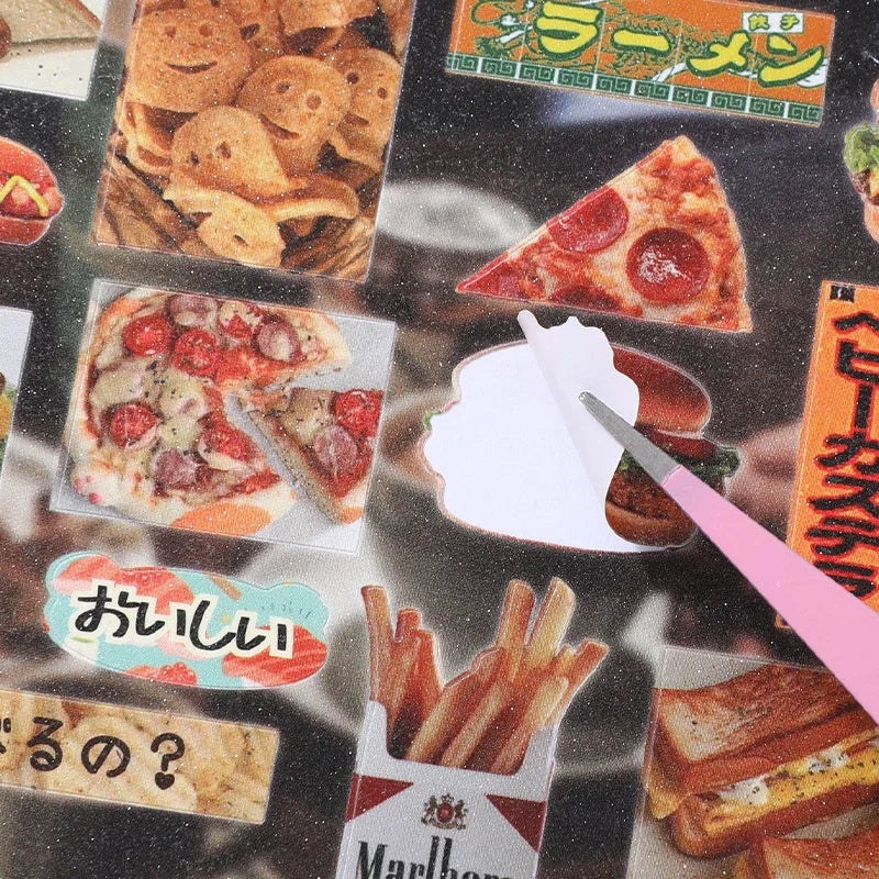 2Style 30Pcs/bag Food Sticker Book DIY Handbook Scrapbook Photo Frame Envelope Phone Case Stickers Scrapbooking Journal Stickers