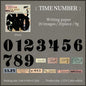 Journal GO 20pcs Creative Hard Card Vintage Numbers Stickers for Photo Frame Scrapbooking Journaling diy Retro Number Sticker