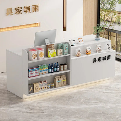 Office Bar Counter Cashier Counter Simple Custom Reception Desk Beauty Salon Escritorio De Recepcion Commercial Furniture