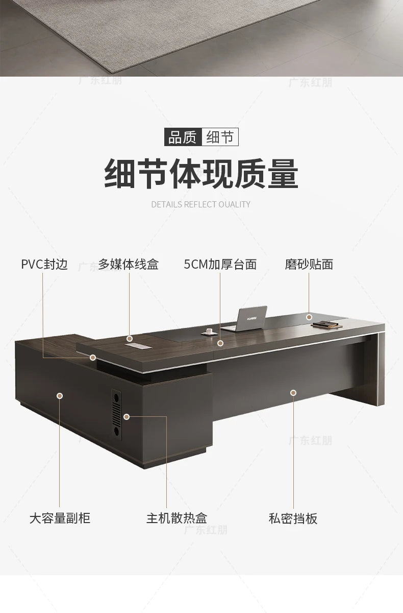 Wooden Lshaped Office Desk Modern Computer Standing Organizers Office Desk Space Saving Escritorio Oficina Postmodern Furniture