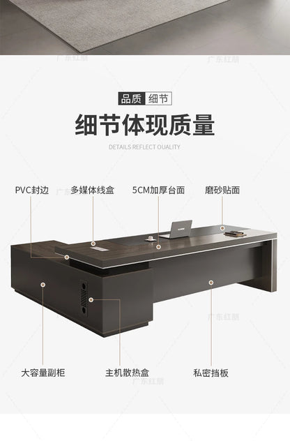 Wooden Lshaped Office Desk Modern Computer Standing Organizers Office Desk Space Saving Escritorio Oficina Postmodern Furniture