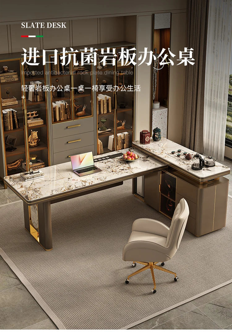 Premium Corner Office Desk Standing Feature Rich Modern Escritorios De Ordenador Perfect Small Spaces Big Ideas Mesa Furniture