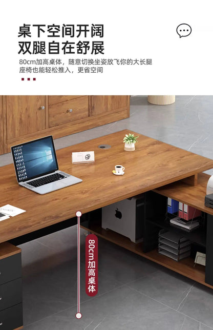 Aesthetic Modern Office Desk Creative Save Space Big Size Fashion Safe Office Desk Professional Mesas Escritorio Home Products