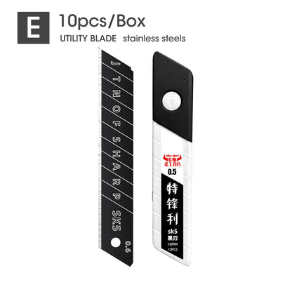 Durable Industrial Utility Knife,Replaceable High Carbon Steel Blade,Stainless Steel Paper Cutter,Office Art Student Supplies