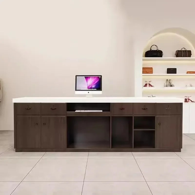 Office Salon Reception Desks Counter Display Checkout Counter Reception Desks Beauty Mostrador Negocio Commercial Furniture