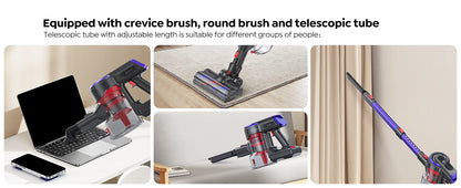 Buture JR400 38000Pa Cordless Vacuum Cleaner Handheld 450W With Touch Display Smart Home Appliance for Carpets Hair 55 Mins
