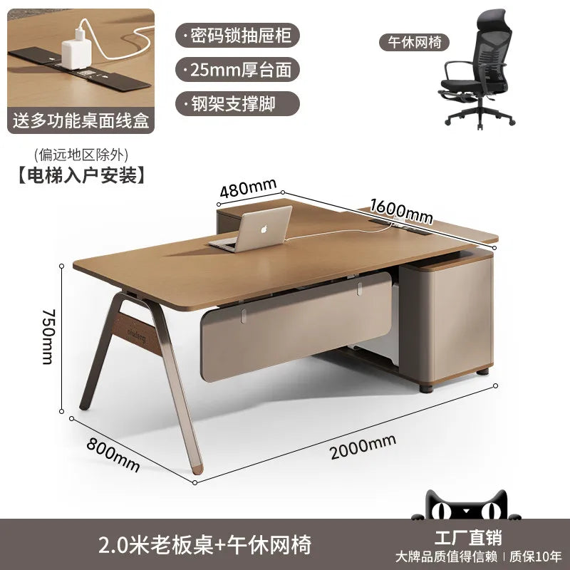Organizer Large Office Desk Professional Simple Fashion Interior Universal Office Desk Wooden Escritorio Oficina Home Furniture