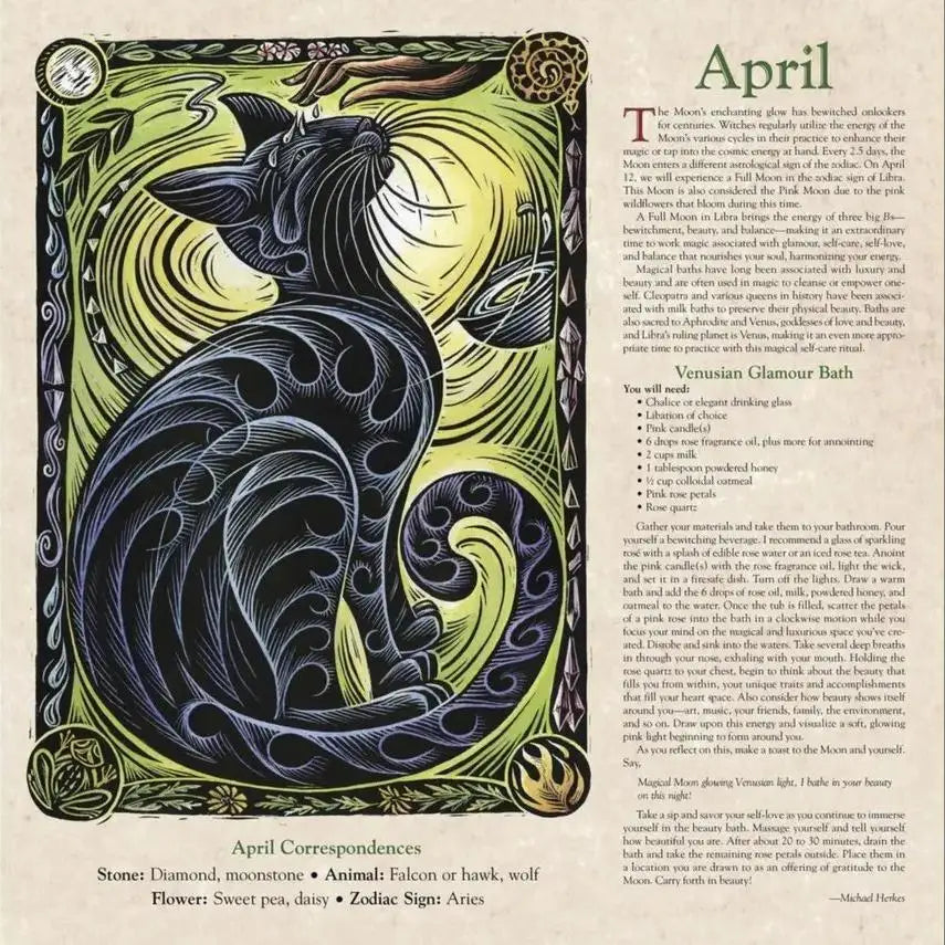 Witches' Calendar 2026 Witches' Botanical Calendar Book Wall Hanging Decorative Wall Art Creative Gift For Family Friends