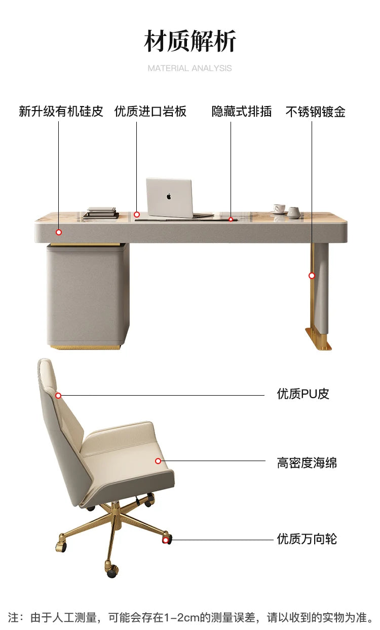 Chic Standing Desk Luxury Large Office Table Sleek European Floor Design Great Corporate Use Muebles Oficina Home Decoration