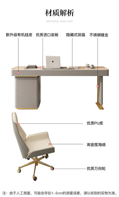 Chic Standing Desk Luxury Large Office Table Sleek European Floor Design Great Corporate Use Muebles Oficina Home Decoration