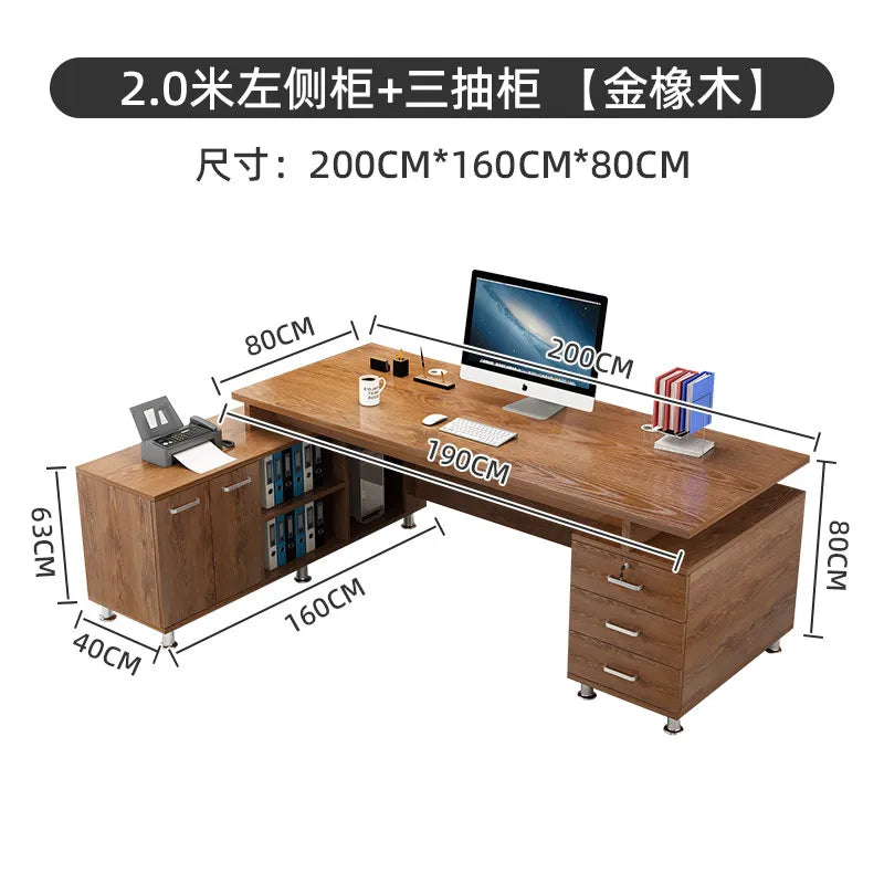 Aesthetic Modern Office Desk Creative Save Space Big Size Fashion Safe Office Desk Professional Mesas Escritorio Home Products