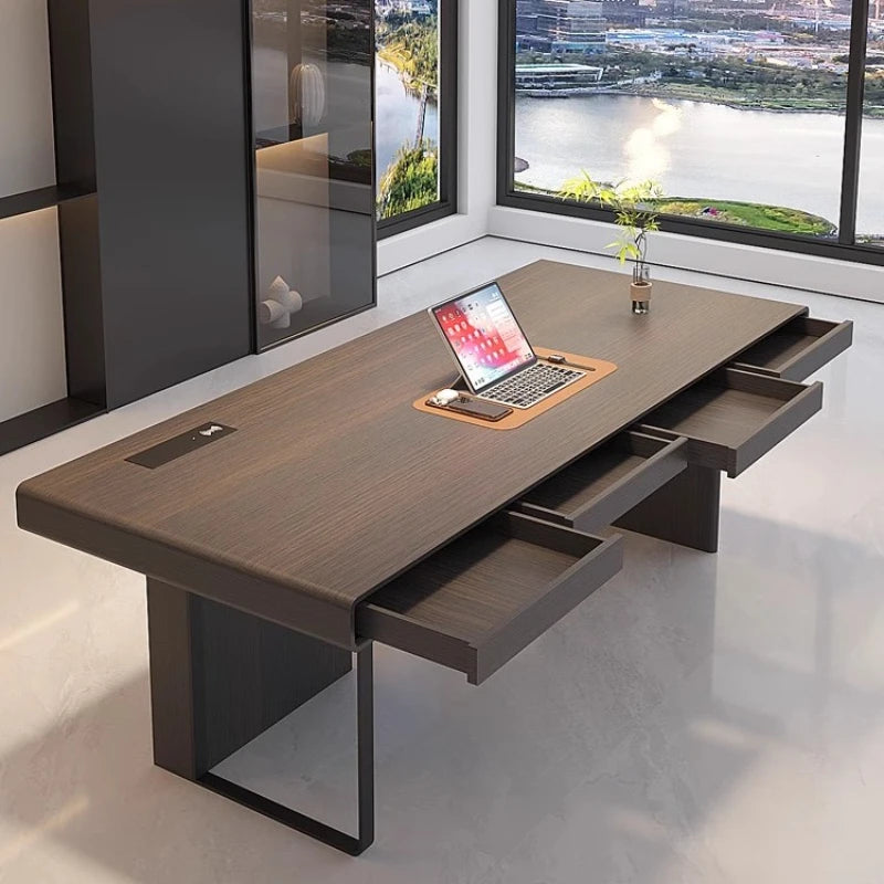 Spacious Ergonomic Office Desk Luxury European Design Standing Table Perfect Workstations Studios Muebles Oficina Mesa Furniture