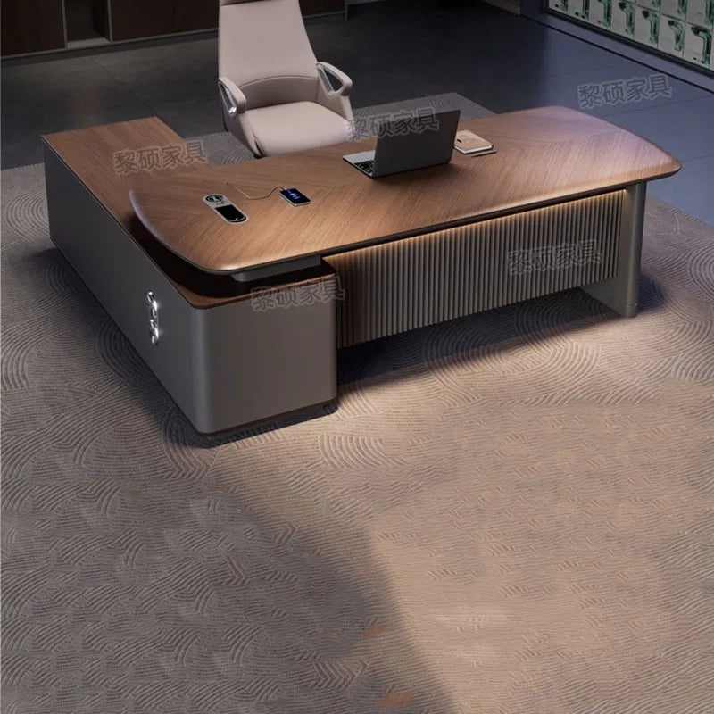 Fashion Large Size Office Desk Luxury Design Save Space Creative Computer Office Desk Executive Meuble Bureau Home Products