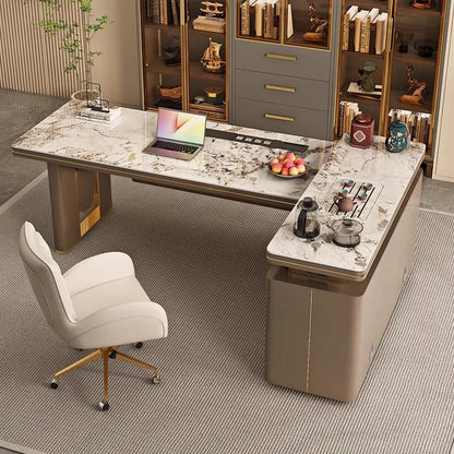 Premium Corner Office Desk Standing Feature Rich Modern Escritorios De Ordenador Perfect Small Spaces Big Ideas Mesa Furniture