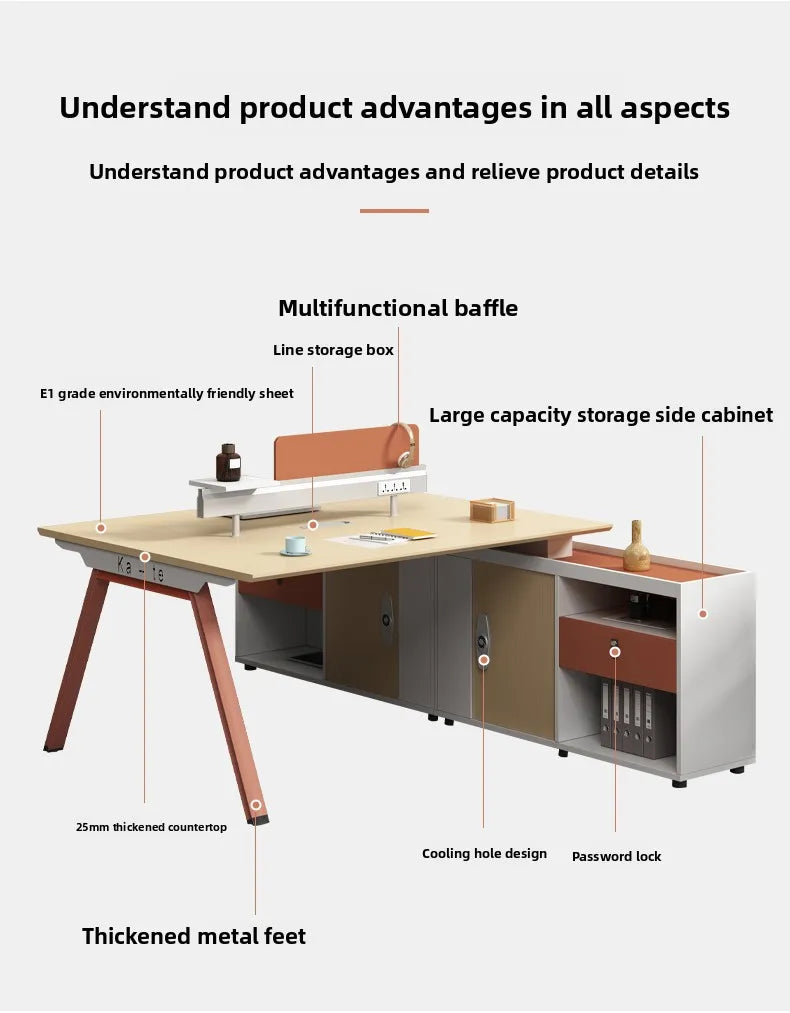 Wide Working Space Convenient Computer Table Workstation Desk Office Furniture Classical Minimalist Office Desks  boss office de