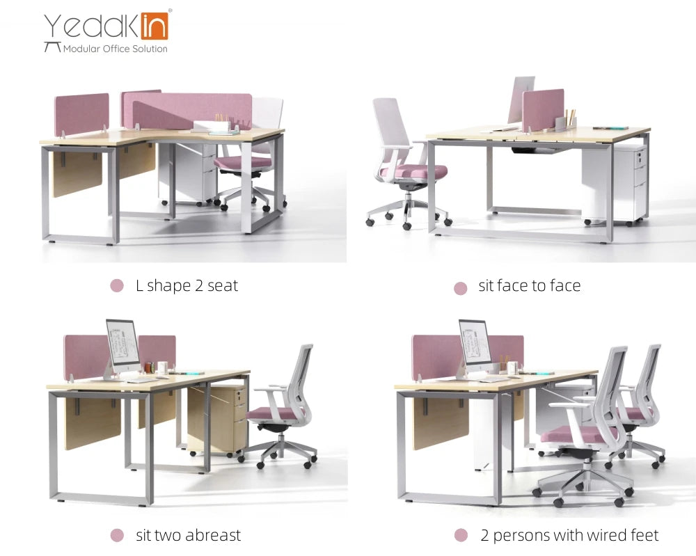 Wholesale High Quality Modern Office Tables Employee Office Desk Standing Computer Table for Commercial Furniture