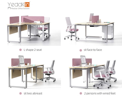 Wholesale High Quality Modern Office Tables Employee Office Desk Standing Computer Table for Commercial Furniture