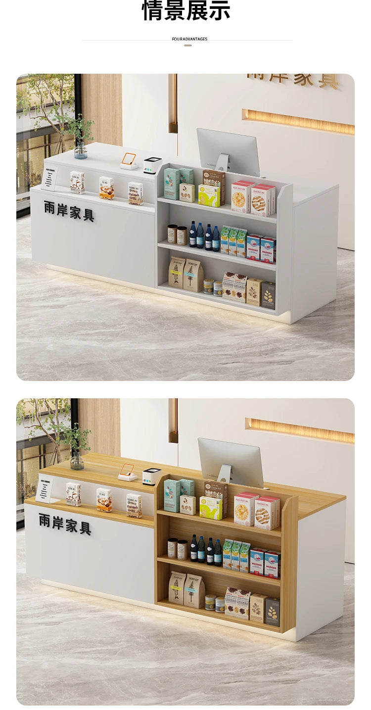 Office Bar Counter Cashier Counter Simple Custom Reception Desk Beauty Salon Escritorio De Recepcion Commercial Furniture