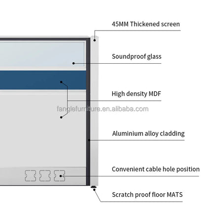 Workstation Desk with Office Partition and Modern Design for Office Desk  boss office desk