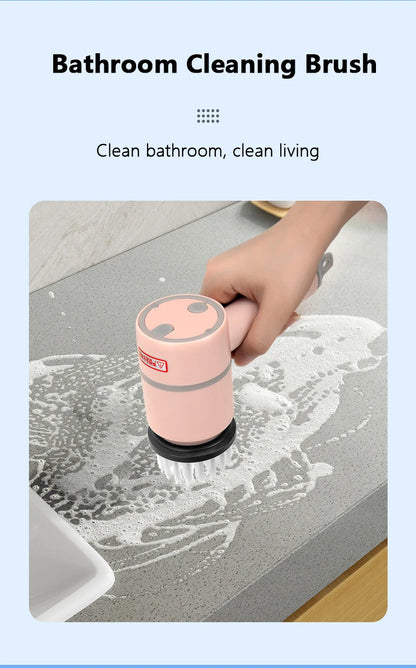 Electric Cleaning Brush USB Rechargeable Automatic Wireless Handheld Kitchen Dishwashing Brush Bathtub Tile Cleaning Brushes