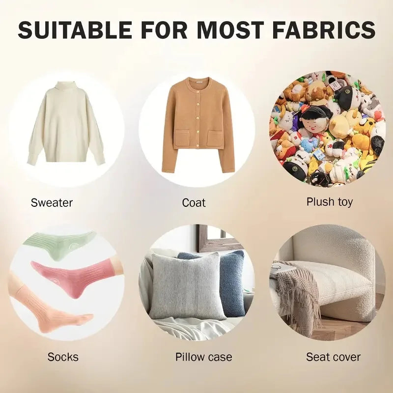 Rechargeable electric hair remover and portable shaver, suitable for clothing, furniture, and carpets.